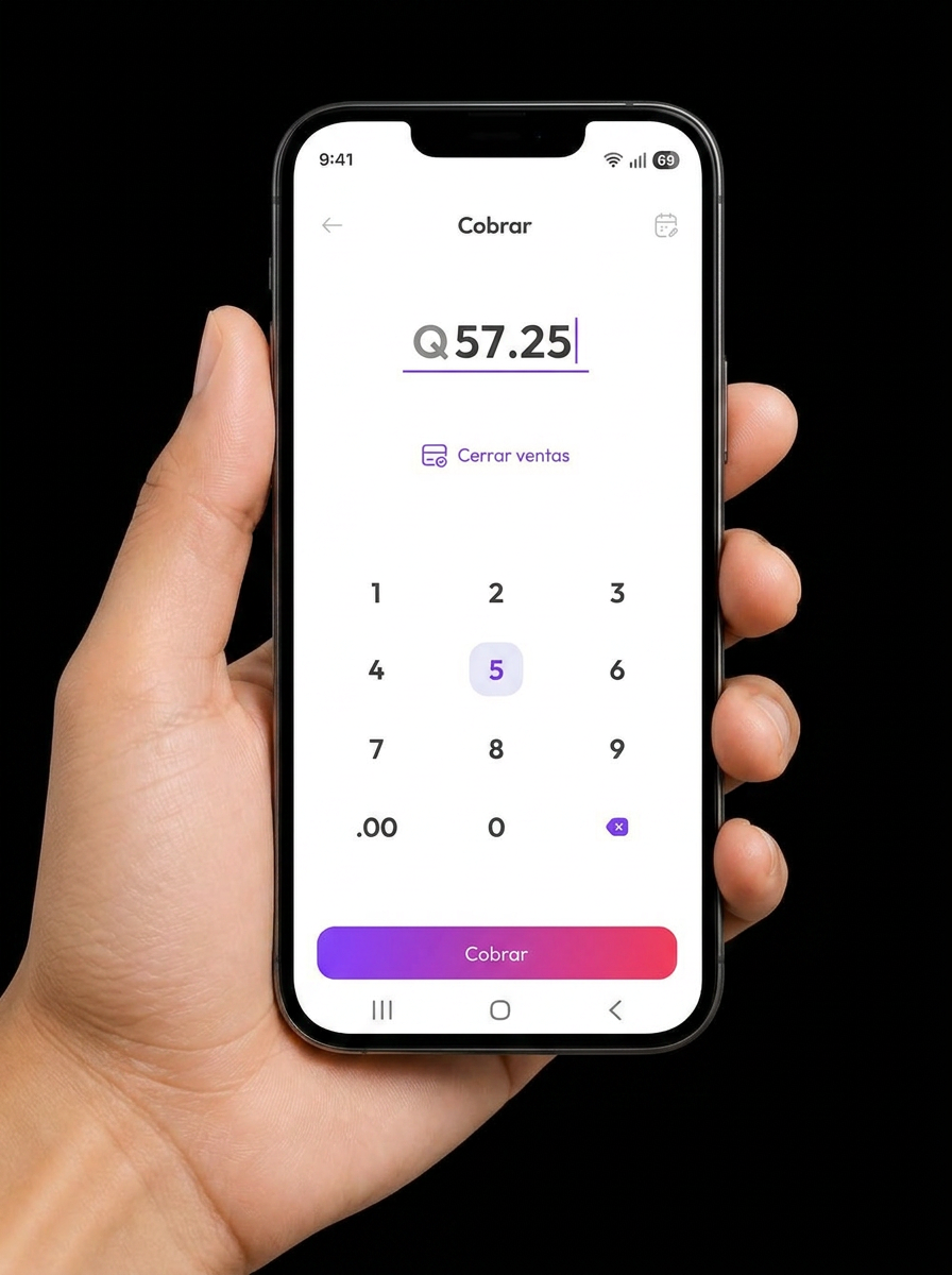 App yayo mostrando una venta de Q57.25